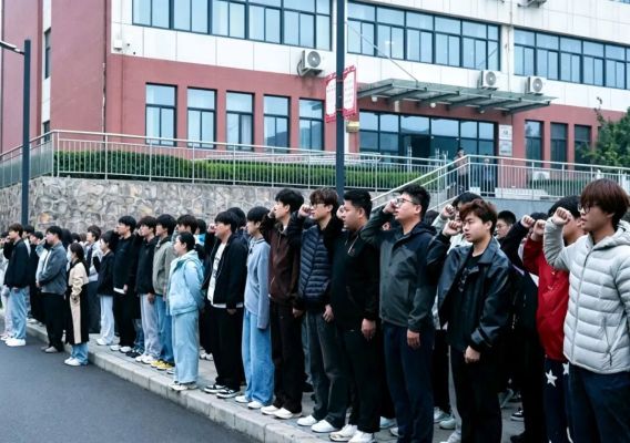 旗帜引航启新途 思想蜕变向成长&mdash;&mdash;智能制造与工程学院大一新生升国旗主题教育